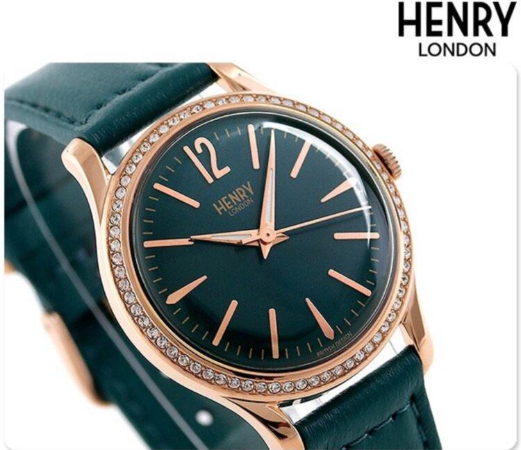 ヘンリーロンドン 腕時計 ピンクゴールド