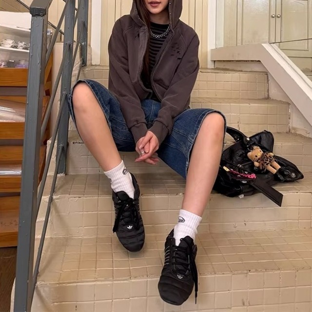 ダメージデザインスタッズジップフーディー 2col   R01829