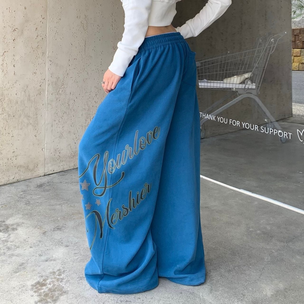 ロゴワイドストリートスウェットパンツ R00856