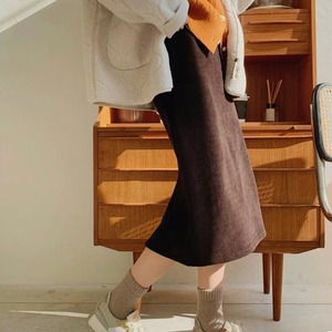 裏起毛ベルベットタイトスカートA1046