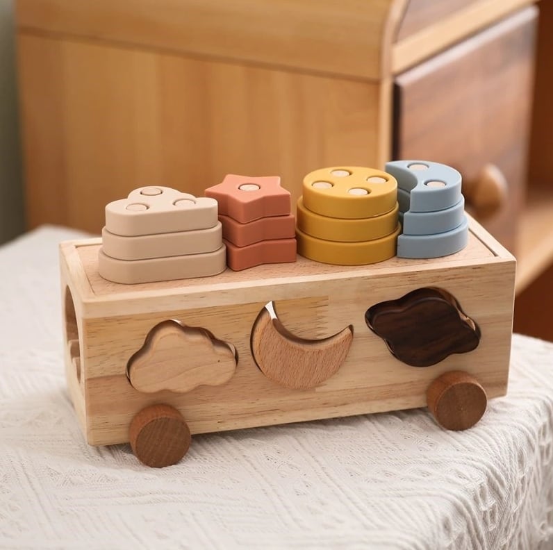 木製パズルトレイン A 木のおもちゃ Kids＆Baby Primii