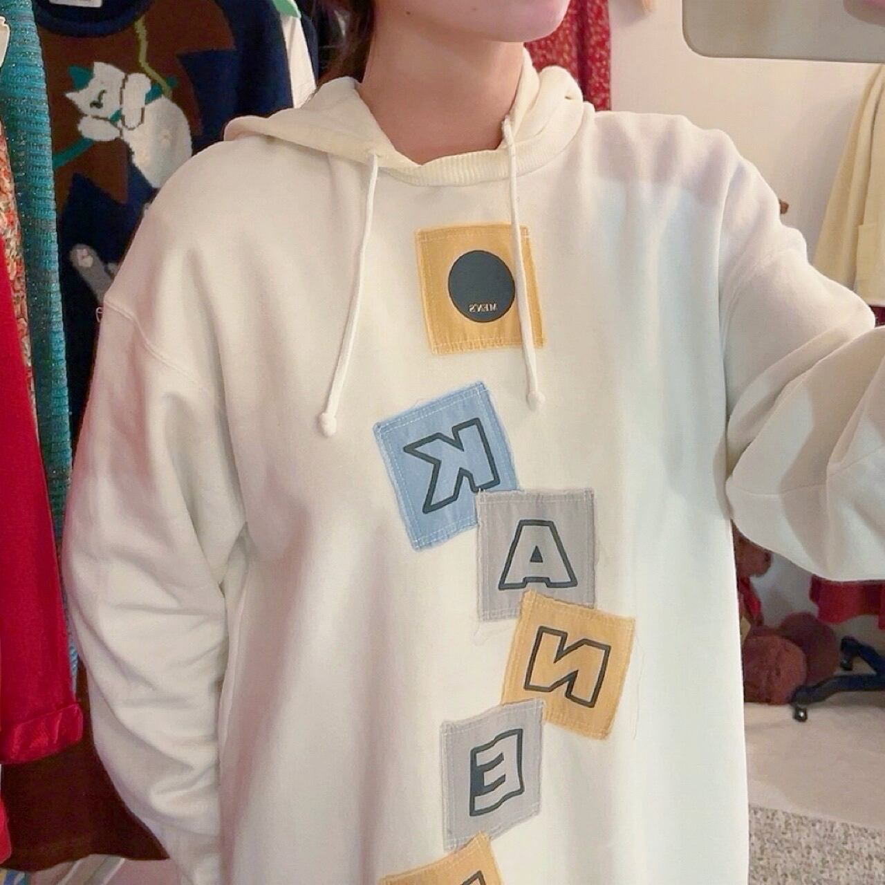 KANEKO ISAO / white hoodie sweat