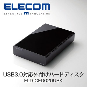 エレコム(ELECOM) Desktop Drive USB3.0 2TB (ELD-CED020UBK)