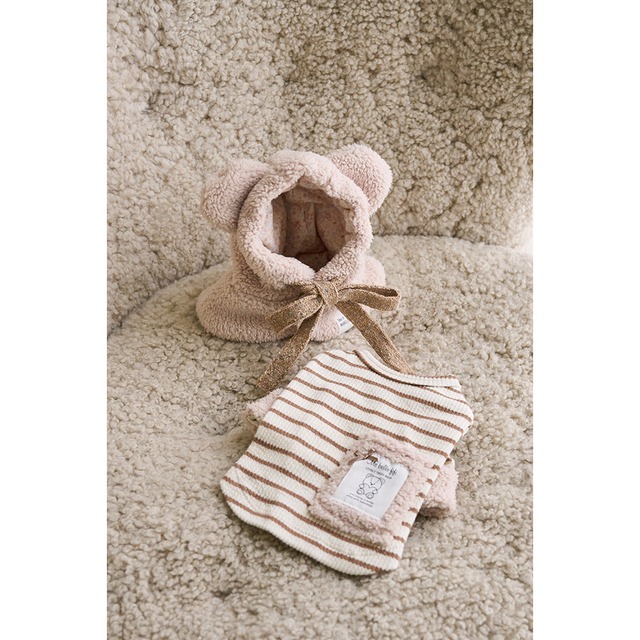 即納【mabellefifi】ポグルフードケープ  beige