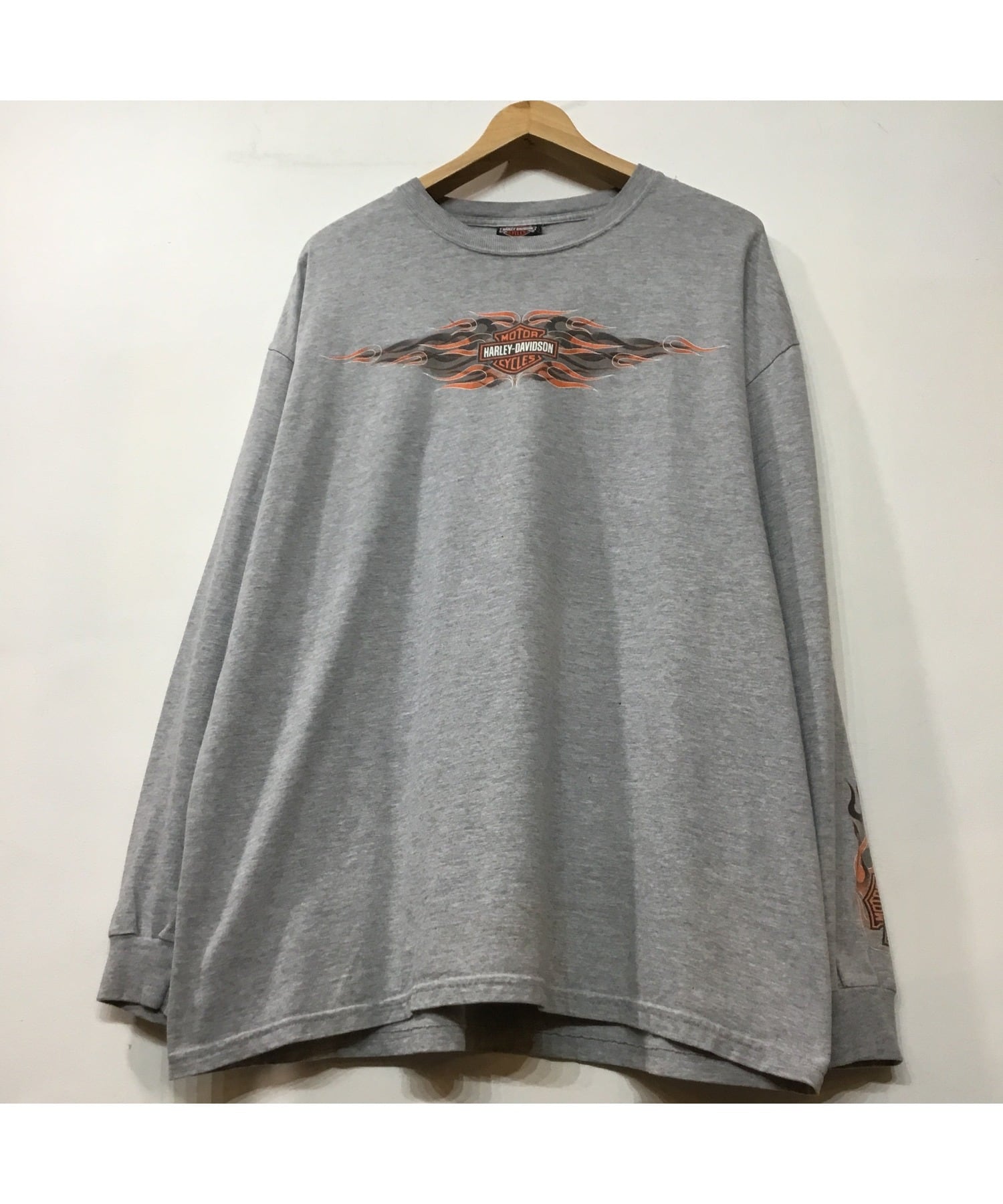 04 Harley-Davidson ハーレーダビッドソン 長袖Tシャツ グレーTシャツ