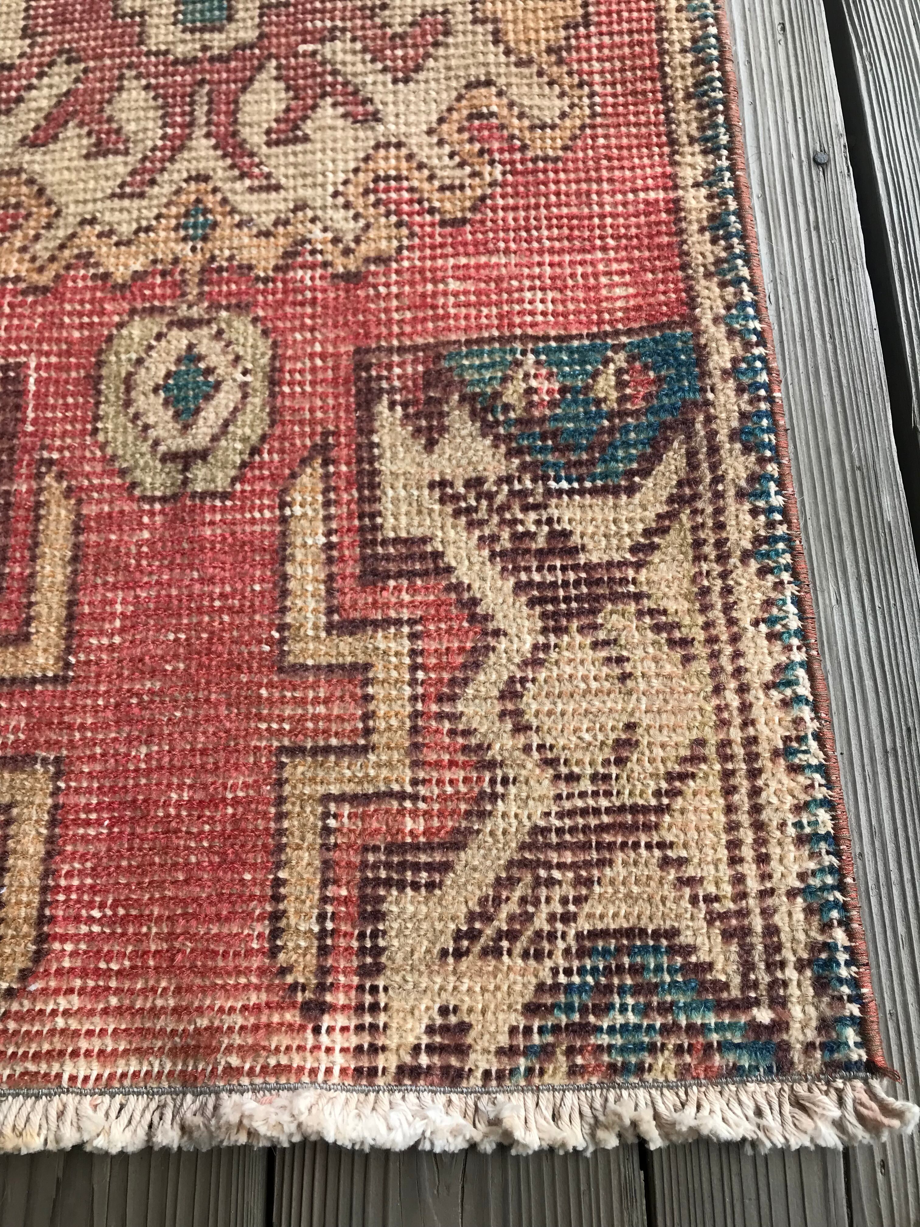 ビンテージ トルコ 絨毯 ミニラグ 玄関マット E | 家貨屋 kakaya