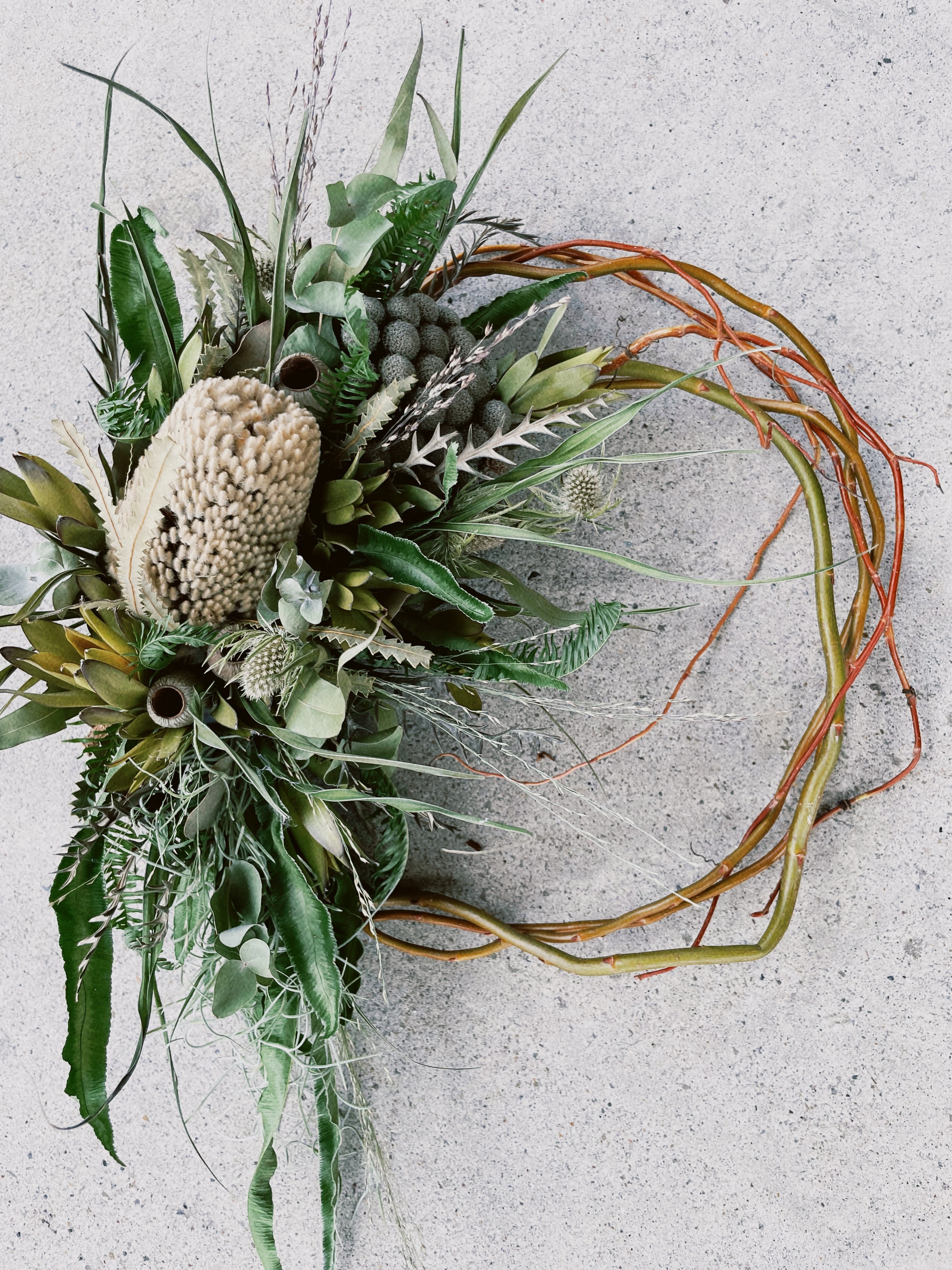 枝流れのリース ― stillness ―