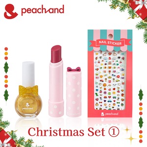 【クリスマスset1】2点+1点set★ネイル1色選択+リップカラースティック  2点+ネイルステッカー 1点セット クリスマス限定ラッピング付き