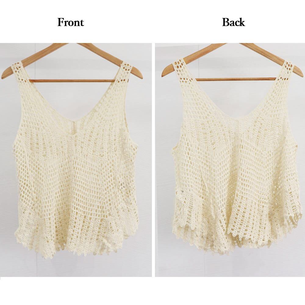 透かし編み ニット タンクトップ レディース 春夏 トップス おしゃれ かわいい 大人 きれいめ 透け感 ビスチェ 重ね着 メッシュ 大人可愛い 大人女子