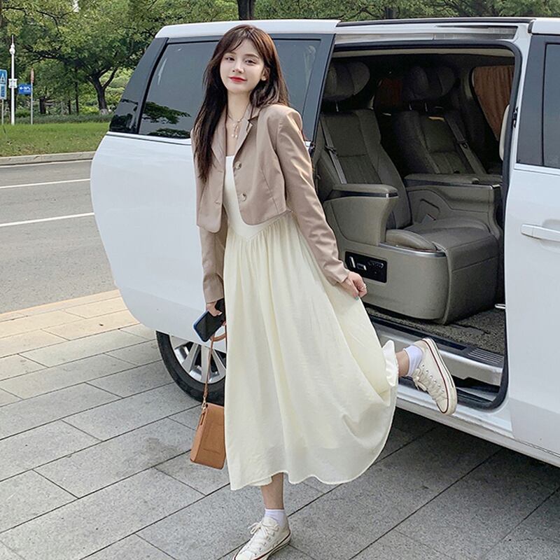 ホルタードレス スプリングオータムロングスカート 春物 秋物 スーパーモール87630475769