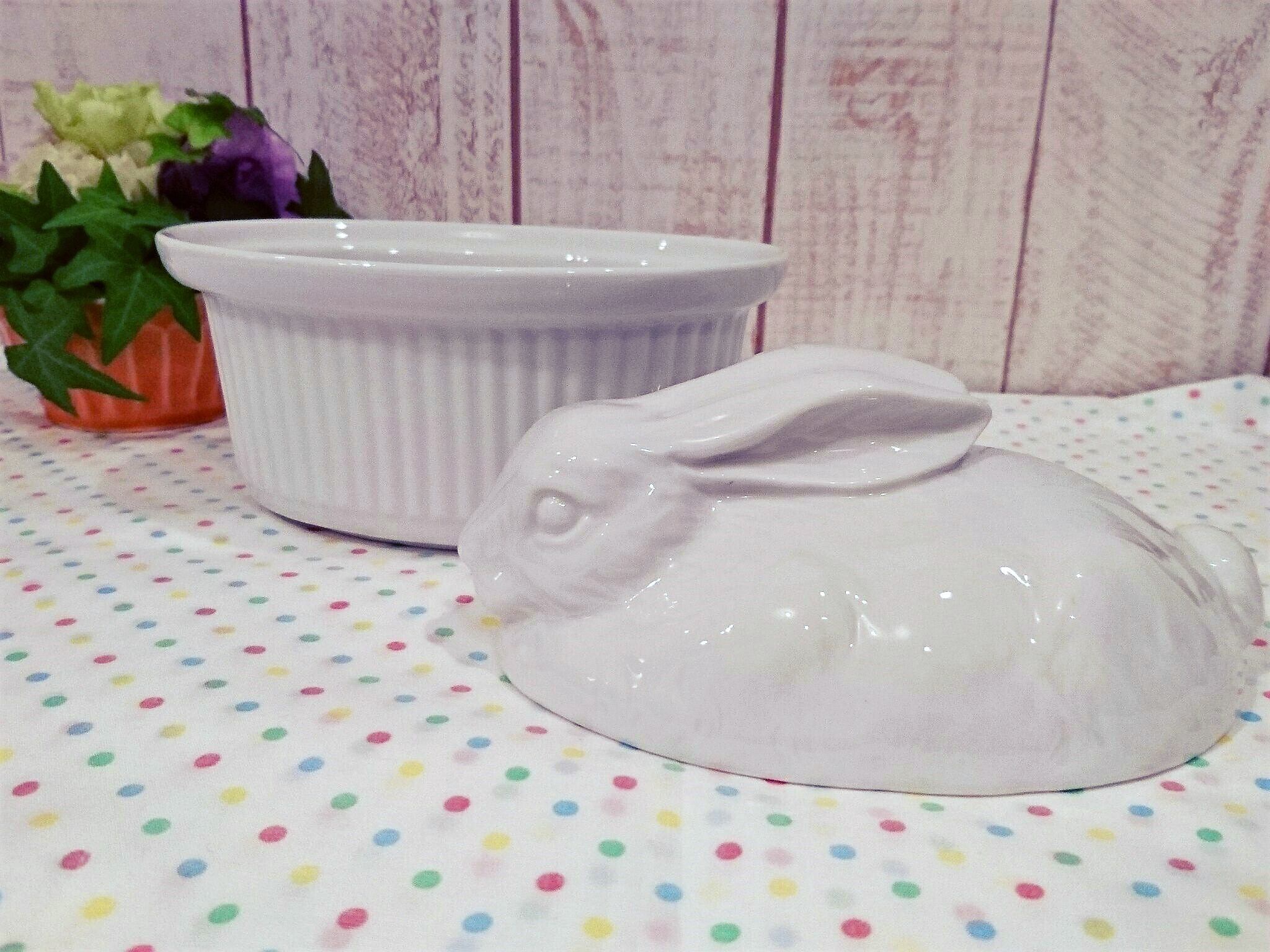 白磁 うさぎのふた付き容器 | 優しいナチュラルカントリー雑貨と食器