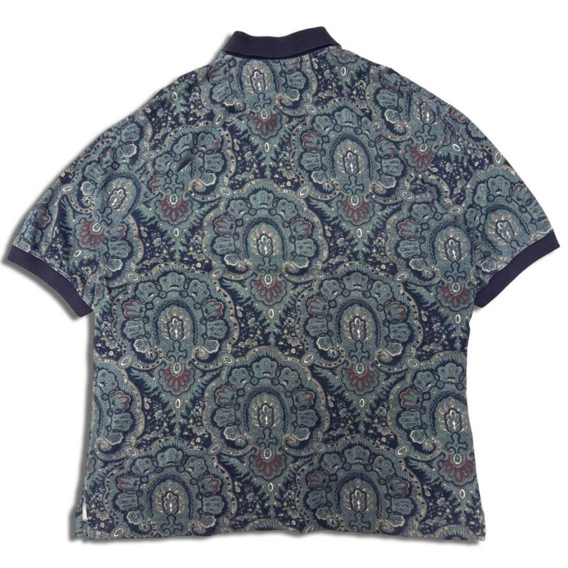 90s GANT ペイズリー柄 総柄ポロシャツ M Polo 柄シャツ エスニック柄 