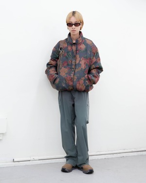 1980s floral padded blouson