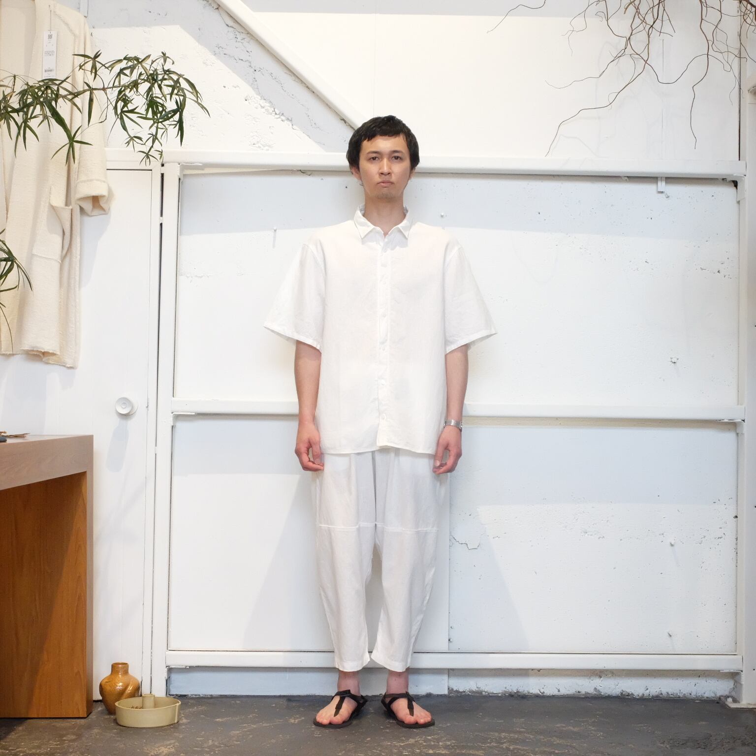 MITTAN 竹半袖シャツ　白　3サイズ MITTAN 竹半袖シャツ 白 3サイズ MITTAN (ミッタン) 竹半袖シャツ