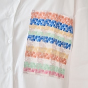 TRUBE エレファントアートコットン刺繍シャツ【M~L】ホワイト