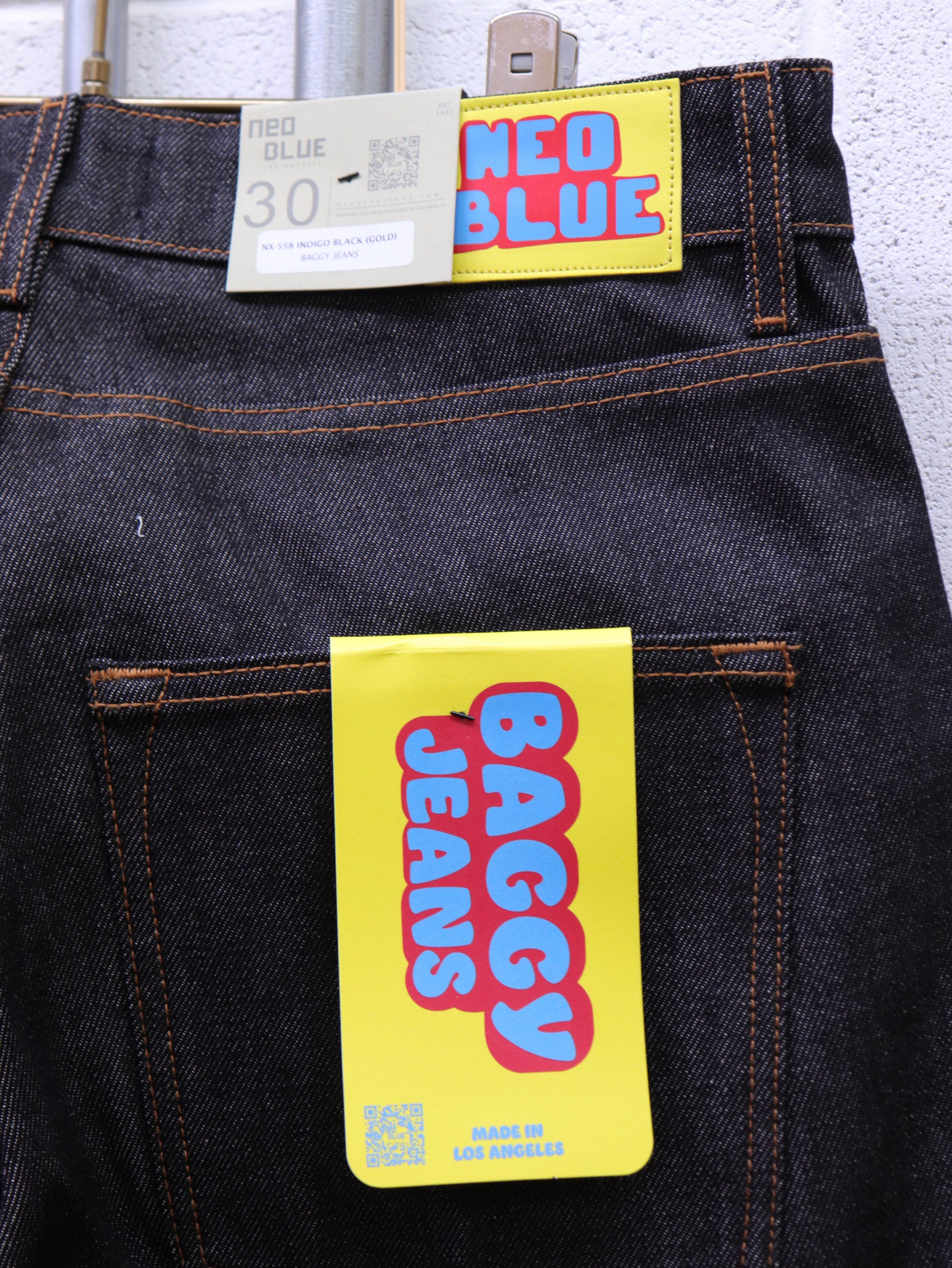 NEO BLUE】BAGGY JEANS(INDIGO BLACK) | ROGER'S North land