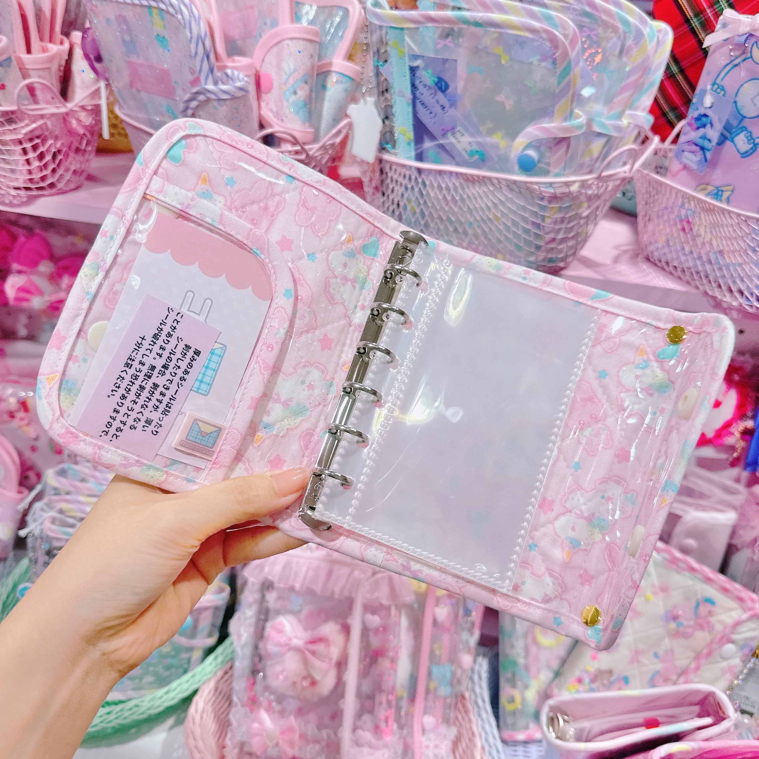 【N4】46-8バッグ風シール帳（ミニ６穴サイズ台紙１０枚付）