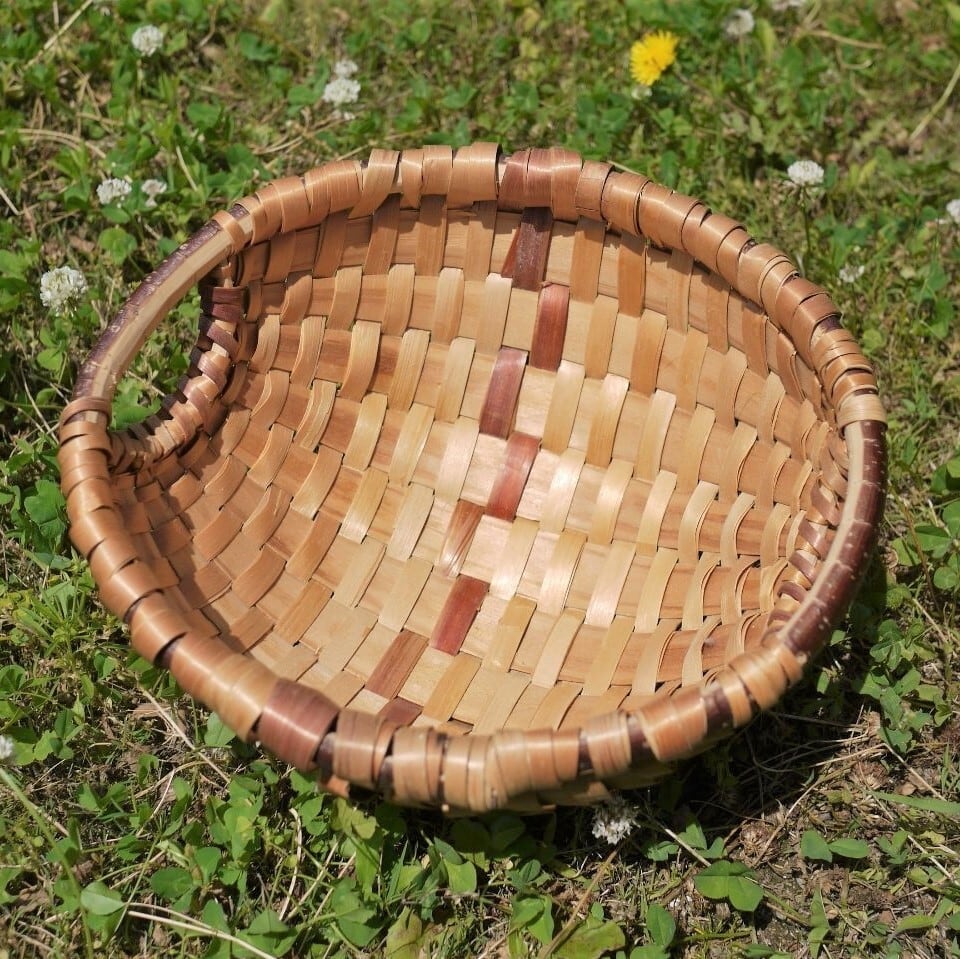 ドイツ オーバルバスケット 木の皮かご