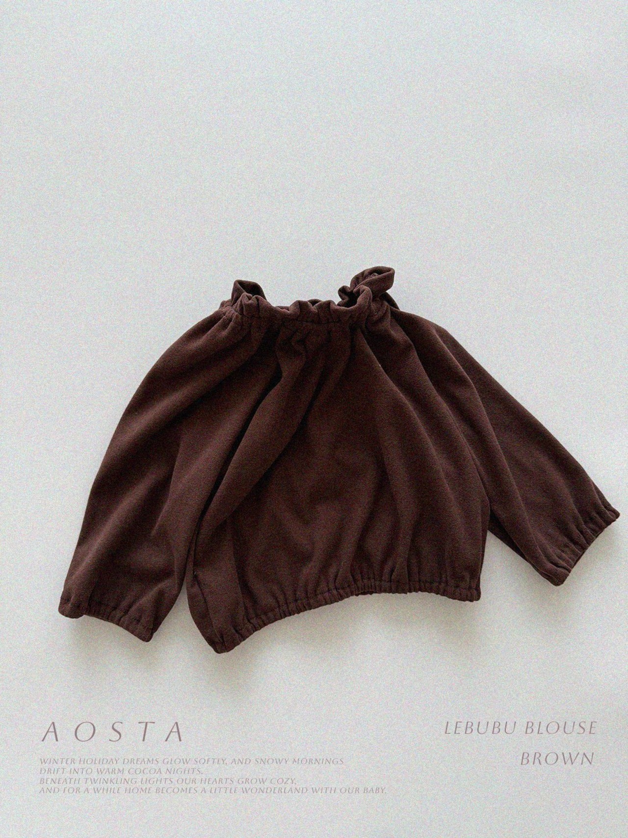 【Aosta】 ルヴェブラウス／ブラウン（70–110cm）2025冬 - 1