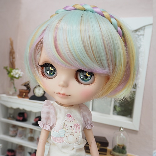 ネオブライス ウィッグ 三つ編みリラクシーボブ ユニコーンのまどろみ 10インチ Blythe
