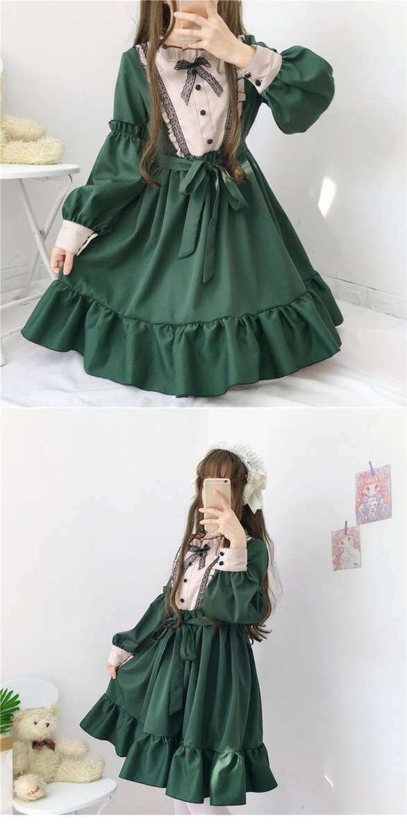 ロリータドレス シンプル カジュアル コスプレ 病みかわ メイド お姫様