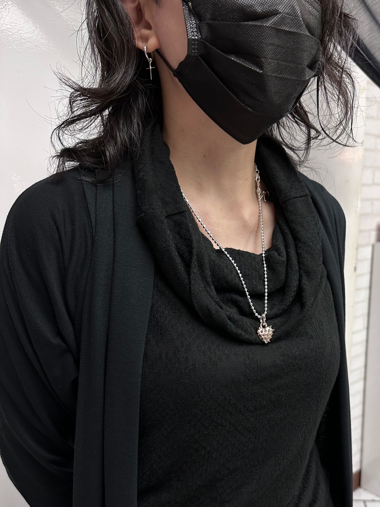 SPIKE HEART PENDANT in Pink Silver / ピンクシルバー・スパイクハートペンダント
