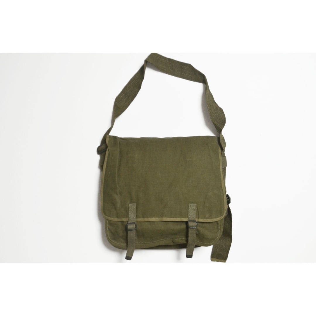 vintage French army Linen canvas bag