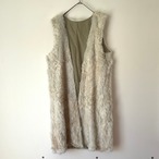 fur long vest