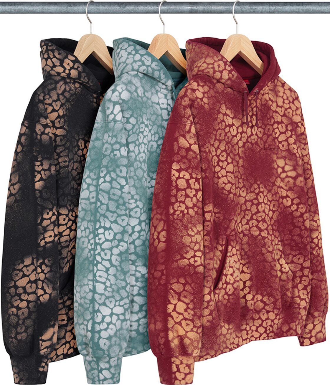 Bleached Leopard Hooded Sweatshirt Supreme | Pay ID
