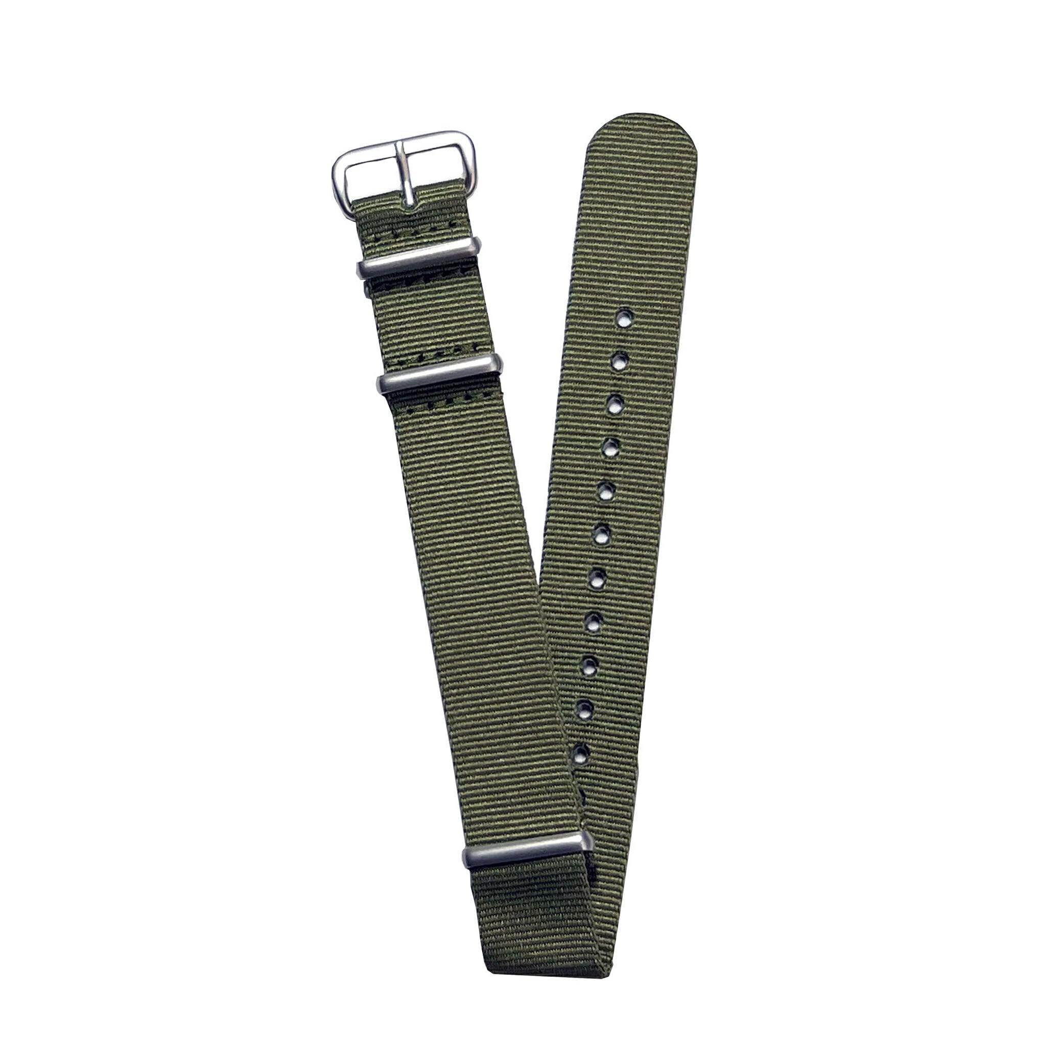 NYLON NATO TYPE WATCH STRAP / Olive Green Color strap | Naval