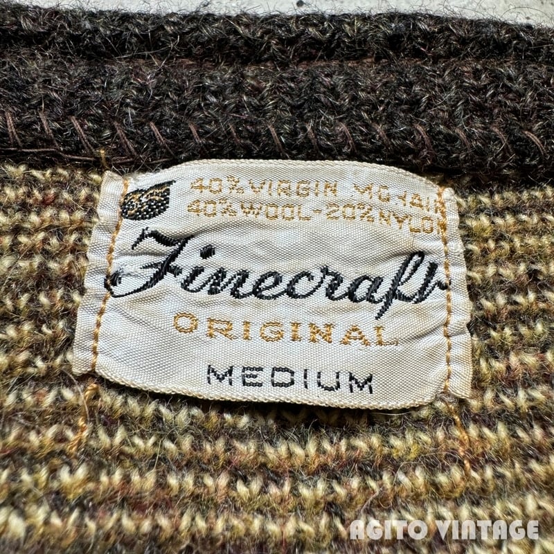 60's Finecraft ORIGINAL MOHAIR CARDIGAN モヘアニットカーディガン
