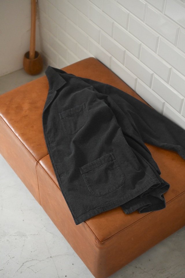 Cale / Stone Washed Corduroy Jacket (Charcoal)