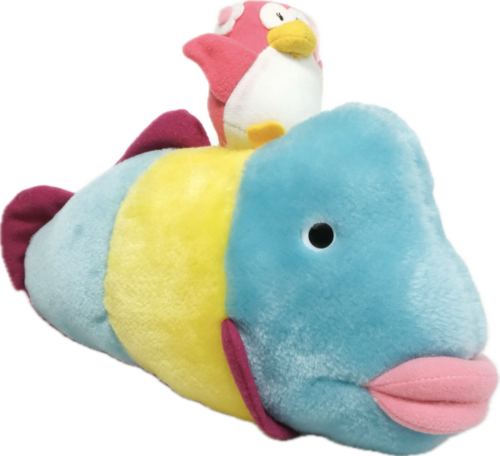 Old Stuffed Toy: Penguin & Fish