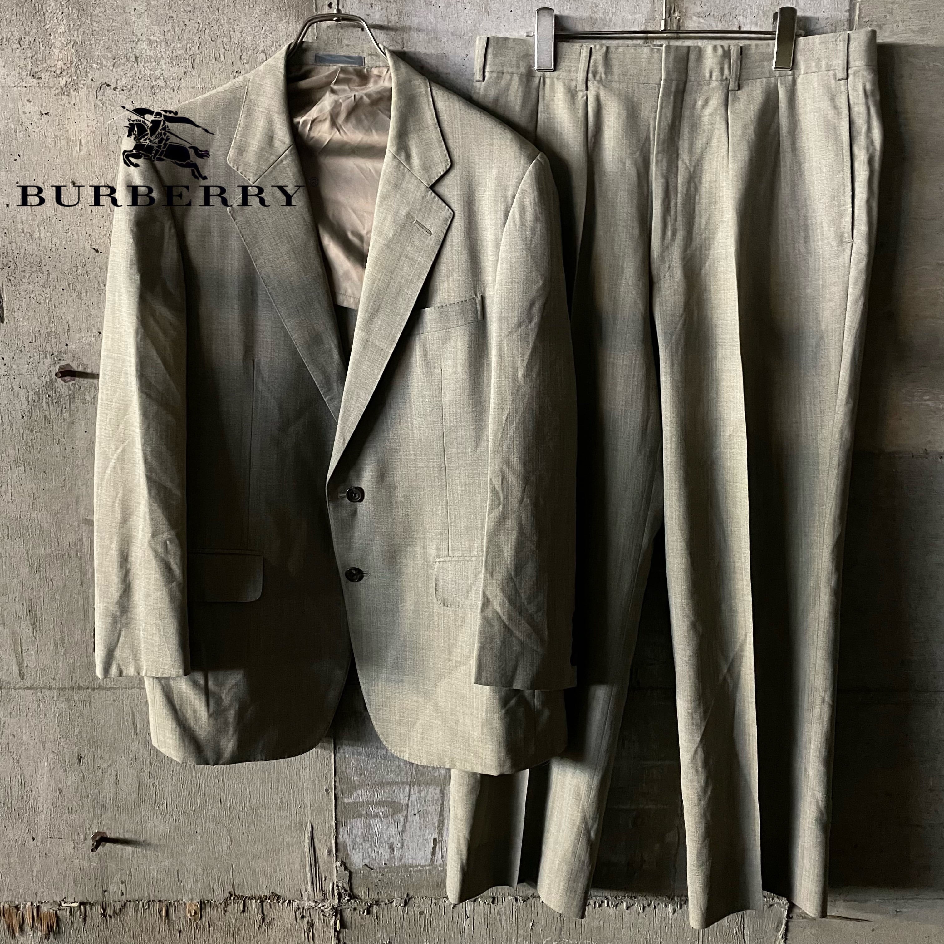 BURBERRY〗90's Lamb wool setup suit/バーバリー 90年代 ラムウール