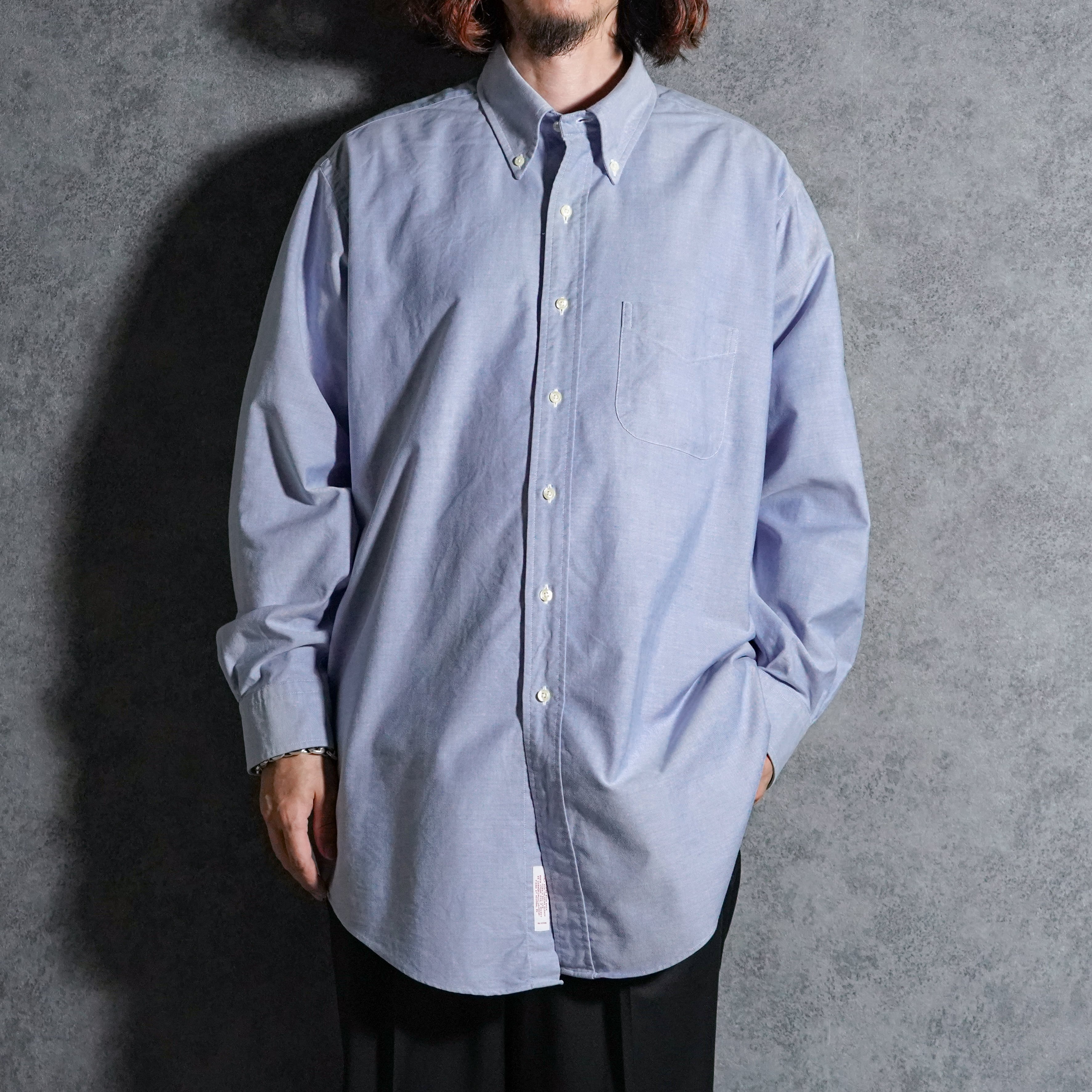 90-00s Brooks Brothers BD Shirts Sax Made in USA ブルックス
