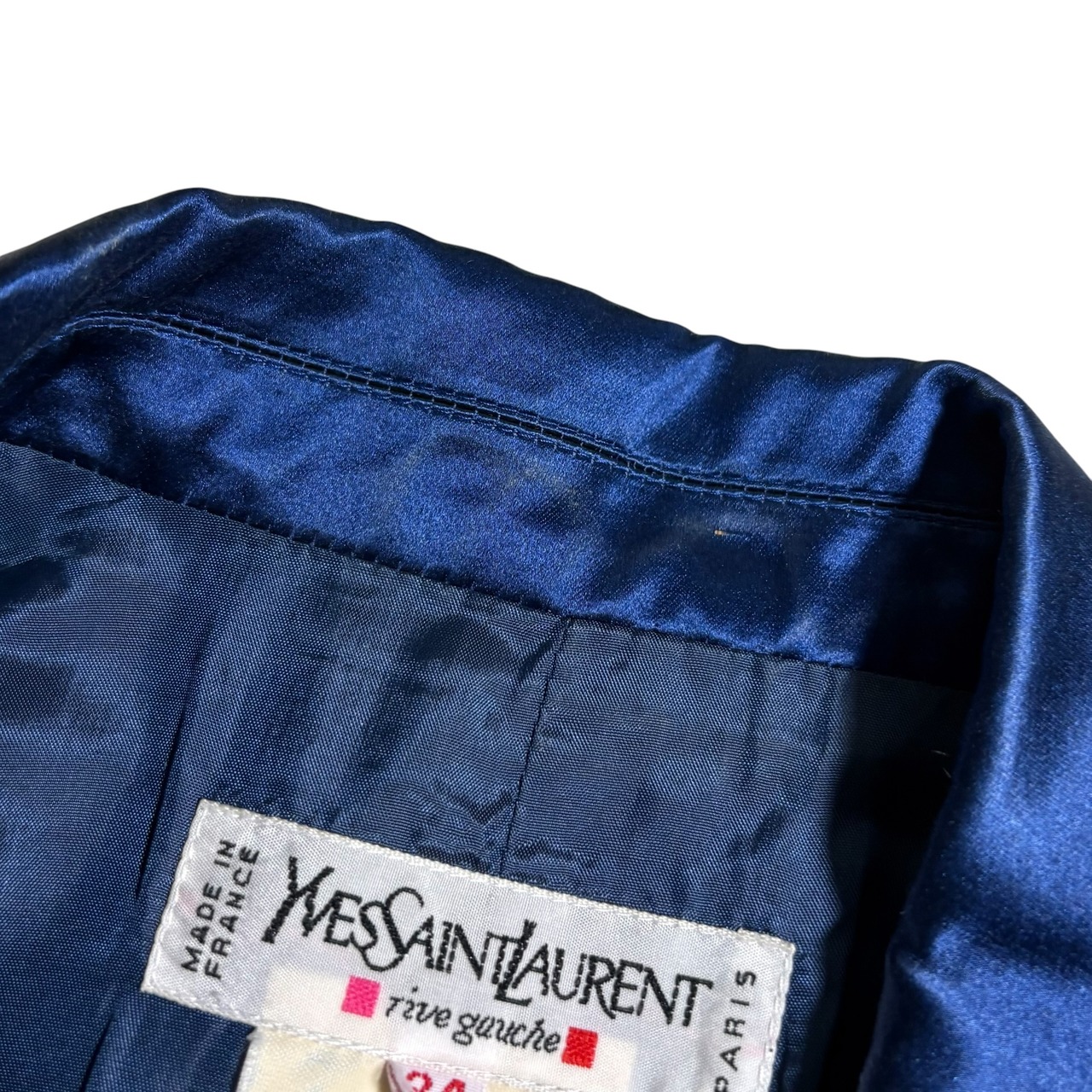 vintage YVES SAINT LAURENT rive gauche shinny tailored jacket