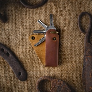 422 Minimalist Leather Key Organizer / Holder Classic Brown