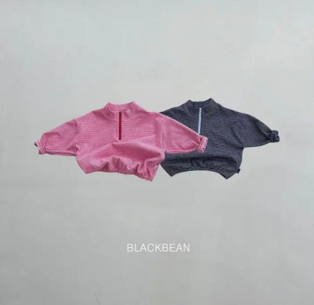 【即納】 eco half-zip T