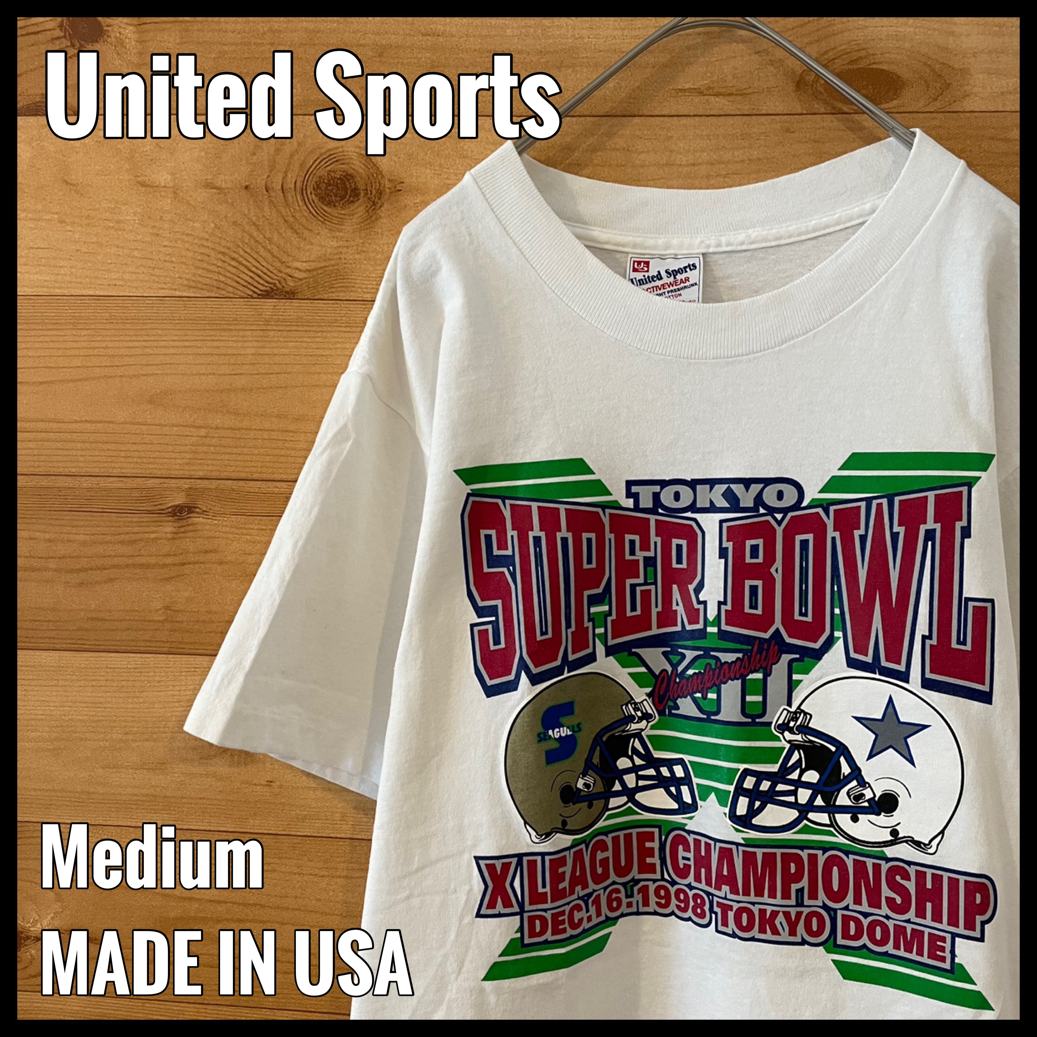United Sports 90s Usa製 Xリーグ Tシャツ シングルステッチ アメフト 東京ドーム スーパーボール チャンピオン イラスト ロゴ M Us古着 古着屋手ぶらがbest
