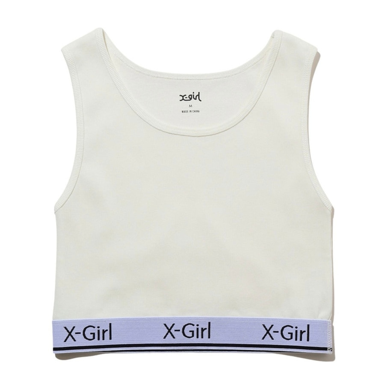 【X-girl】LOGO AND STRIPE TANK TOP 【エックスガール】