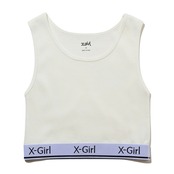 【X-girl】LOGO AND STRIPE TANK TOP 【エックスガール】