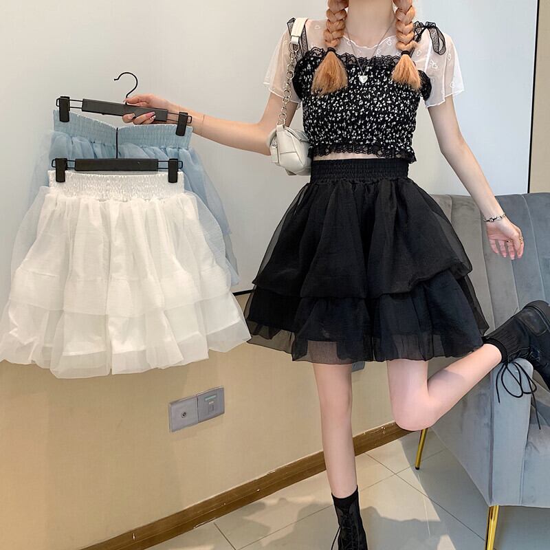 【着用レビュー】スカート レディース 3色 ミニスカート フレアスカート チュールスカート ショート丈 スリム タイト Aライン ゆったり チュール シフォン ふわふわ ウエストゴム かわいい 大人可愛い きれいめ シンプル カジュアル 上品 フェミニン おしゃれ お嬢様 送料無料 キュート ガーリー 個性的 華やか 無地 学生 通学 デート お出かけ 女子会 コンサート ライブ ホワイト ブラック ブルー 春 夏 秋 10代 20代 韓国 韓国系 原宿系 アイドル ダンス 衣装 コスプレ 着回し モテ