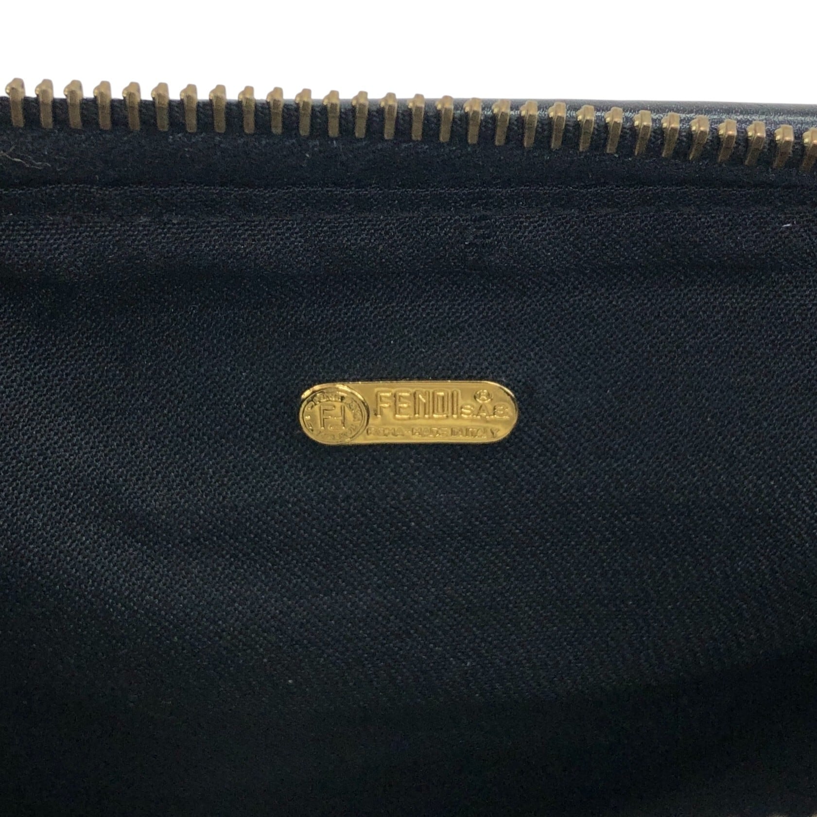 FENDI フェンディ ぺカン ショルダーバッグ ブラウン FFロゴ PVCレザー