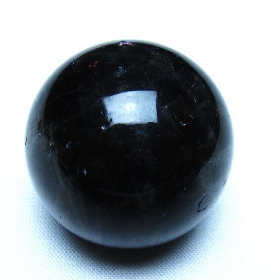 黒水晶 モリオン 丸玉 35mm スフィア 置物 原石 141-7419