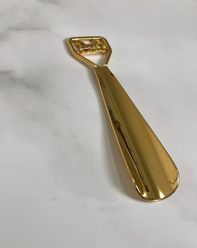 CELINE セリーヌ 馬車 ホースキャリッジ 靴ベラ ゴールド vintage ヴィンテージ オールド 4bfc7x