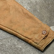 brown mouton leather jacket