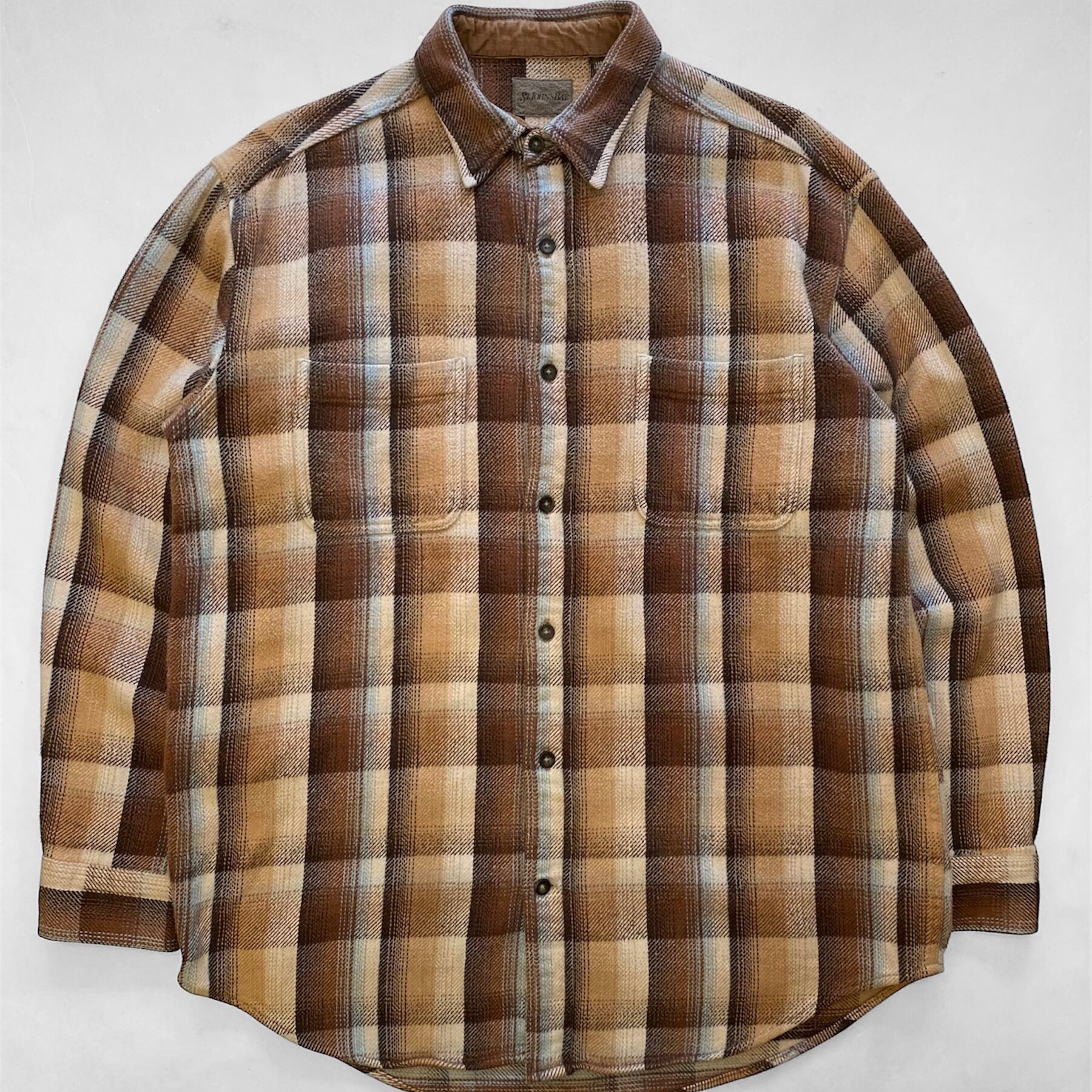 【デッドストック】90s〜00s セントジョンズベイ ヘビーフランネルシャツ L a1507aec5bbffdb59de2a0e0fb970e