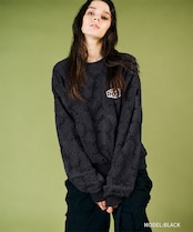 オパールフラワースウェットシャツ (BLACK) CQ-49033