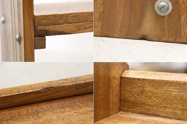 レトロ ラワン 無垢材 本棚 シェルフ 飾り棚 食器棚 ヴィンテージ 沼津店】レトロ ラワン 無垢材 本棚 シェルフ 飾り棚 食器棚