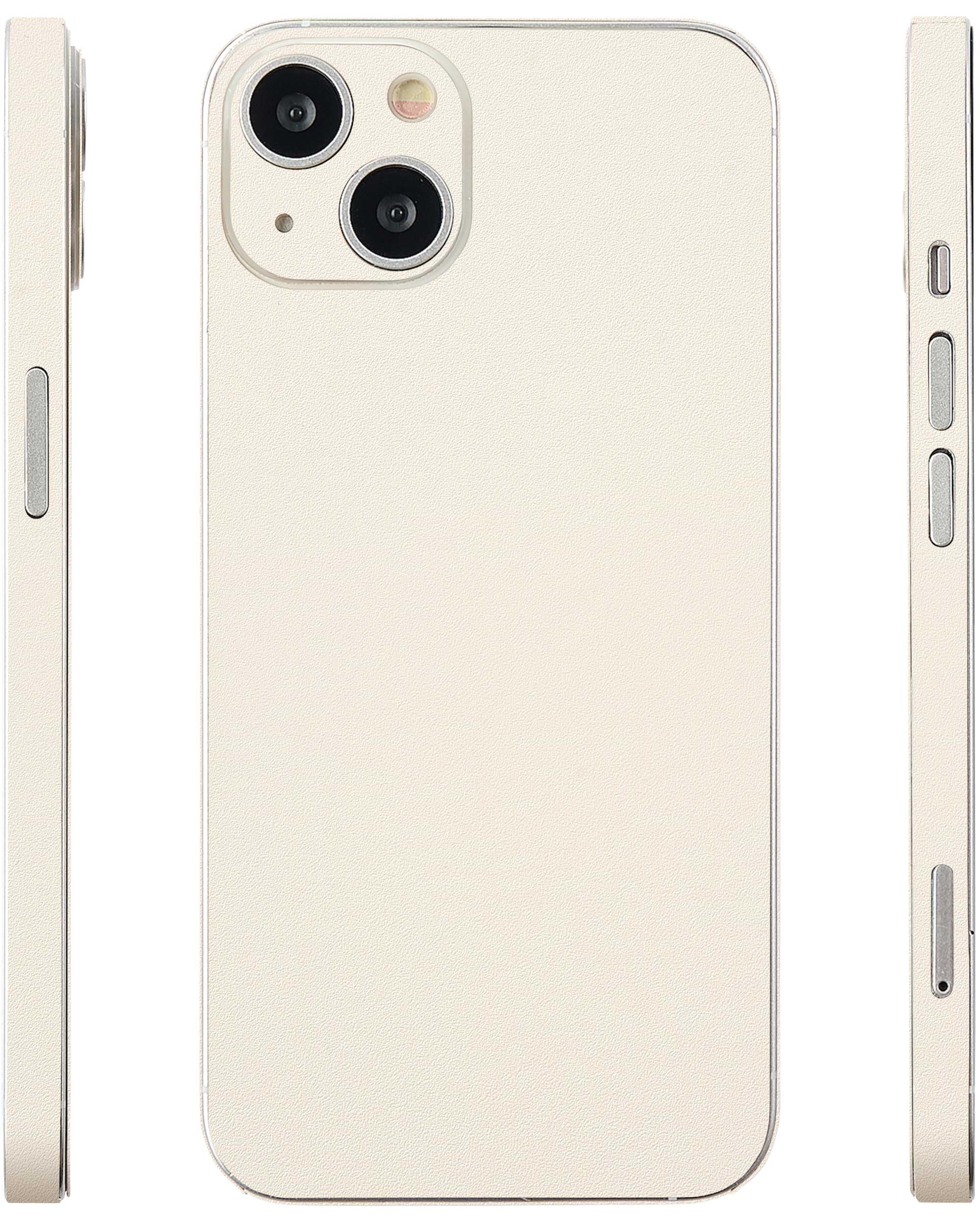 【人気】スキンシール iPhone 13 互換 くすみ 無地 シンプル 側面あり MILK TEA (3)